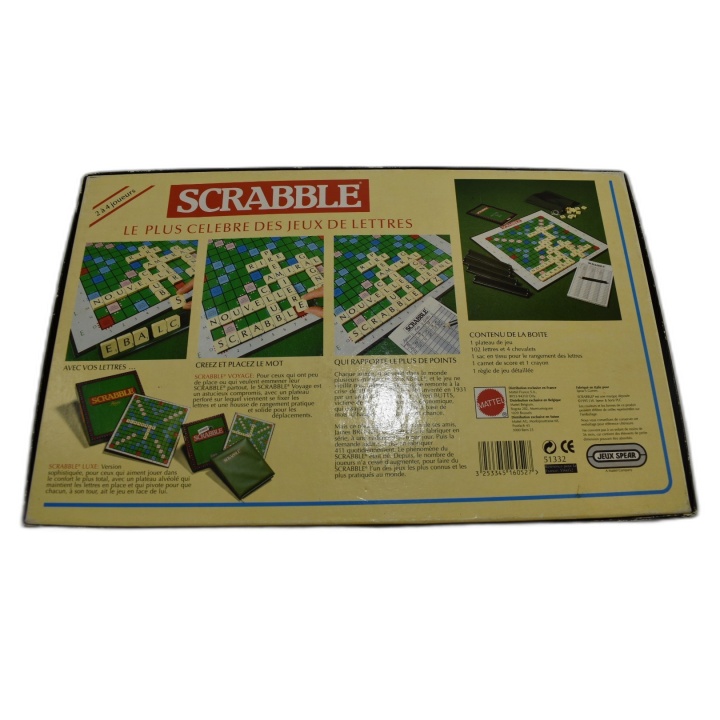 Scrabble Classique - Jeux Spear - Jeu de Lettres 2-4 Joueurs - Dès 10