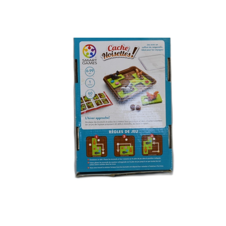 Cache Noisettes - Smart Games - Jeu Réflexion Solo 60 Défis - 6 ans+ -