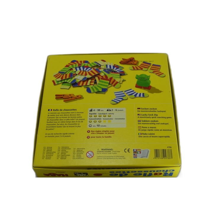 Rafle de Chaussettes - HABA 4786 - Jeu Observation Réflexes 2-6 Joueur