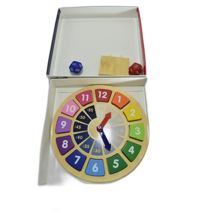 Educ4Bul Jeu de l'Horloge Toy Wooden Clock - Jeu Éducatif Bois - 3 ans