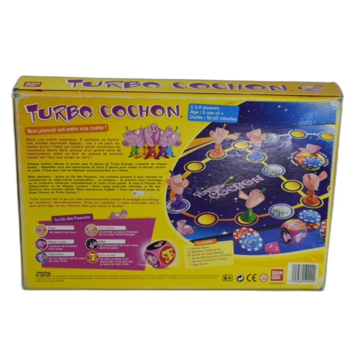 Turbo Cochon - Bandai - Jeu Familial Délirant Cochons Super Pouvoirs -