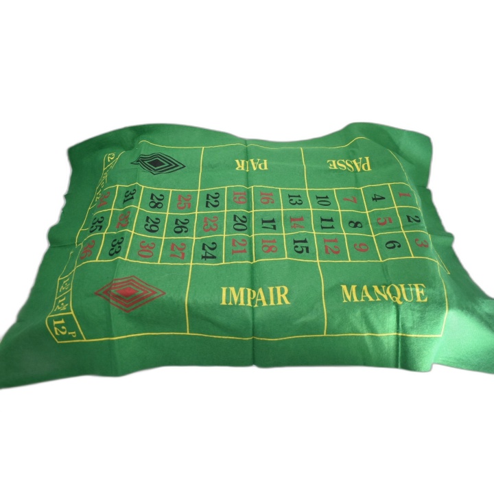 Set Roulette Casino Français - Tapis Feutrine Vert 1-6 Joueurs - Occas