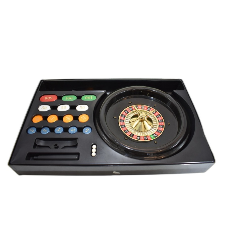 Set Roulette Casino Français - Tapis Feutrine Vert 1-6 Joueurs - Occas