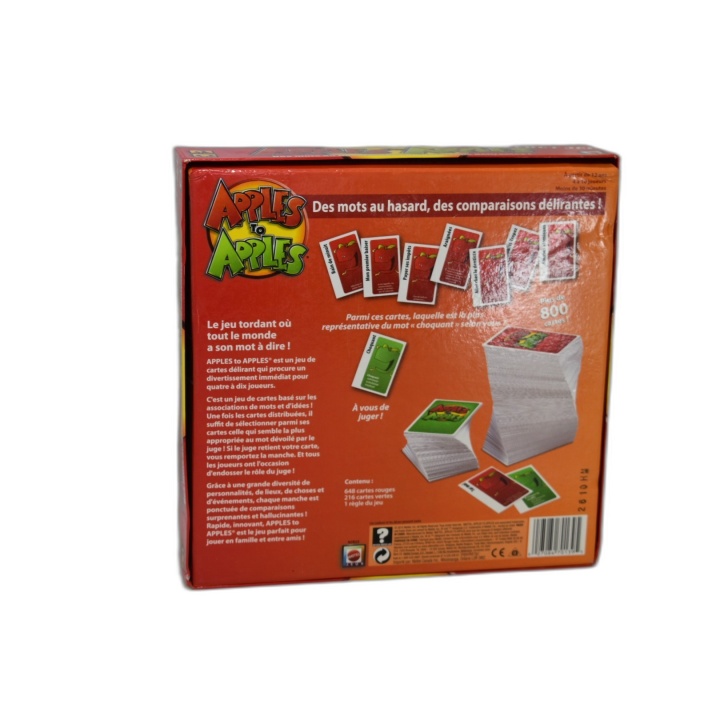 Apples to Apples - Mattel - Coffret Jeu de Cartes Comparaisons 4-10 Jo
