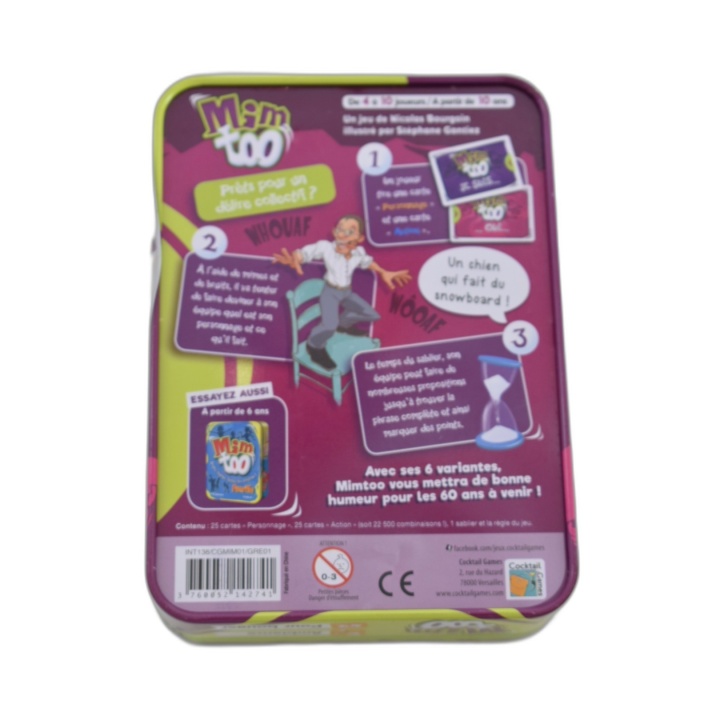 Mimtoo - Cocktail Games - Jeu de Mime en Équipe 4-10 Joueurs - 10 ans