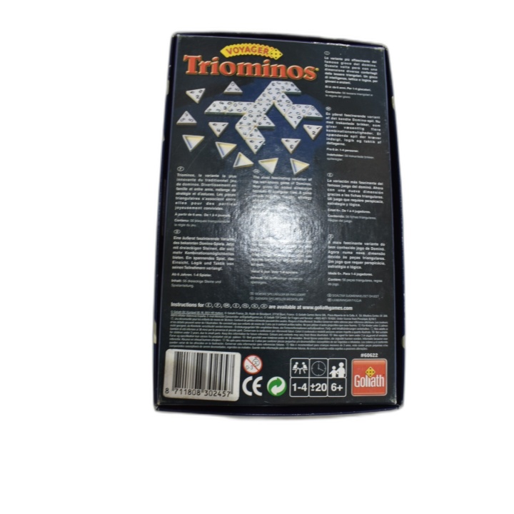 Triominos Voyager Goliath - Jeu de Dominos Triangles 1-4 Joueurs - 6 a