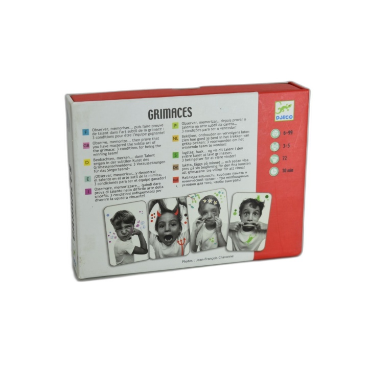 Grimaces Djeco - Jeu de Mémoire Délirant - Cartes - 2 Joueurs+ - Dès 6