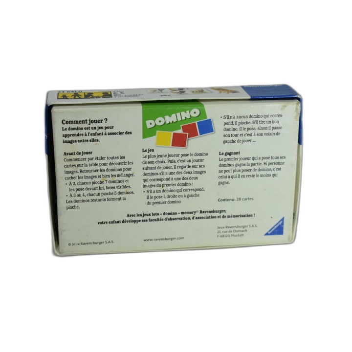 Domino Animaux Ravensburger - Jeu Enfant Association Images 2-4 Joueur