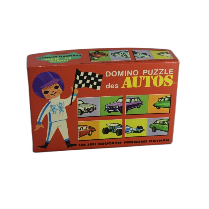 Domino Puzzle des Autos - Fernand Nathan 1971 - Jeu Éducatif Enfant -