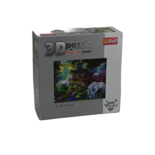 Puzzle 3D Licornes Trefl 500 pièces Visual Echo Technology - 50x40 cm