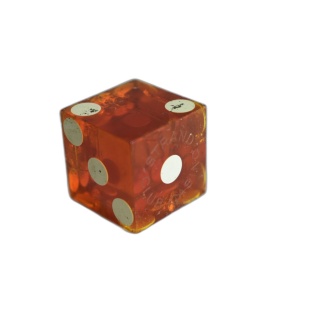 Dé Transparent Orange Résine 1.8cm D6 - Dé de Remplacement Jeu de Soci