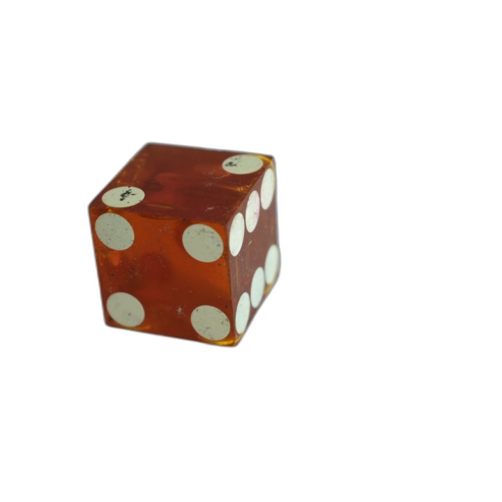 Dé Transparent Orange Résine 1.8cm D6 - Dé de Remplacement Jeu de Soci