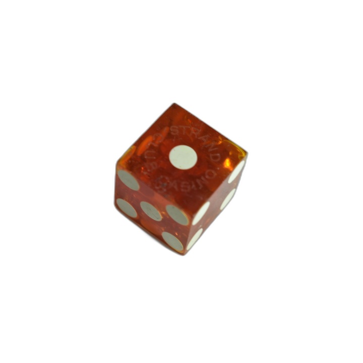 Dé Transparent Orange Résine 1.8cm D6 - Dé de Remplacement Jeu de Soci