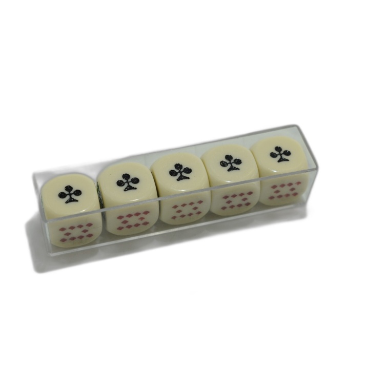 Lot 5 Dés Spéciaux Jeu de Société - Dés Ivoire Symboles Étoiles & Aigl