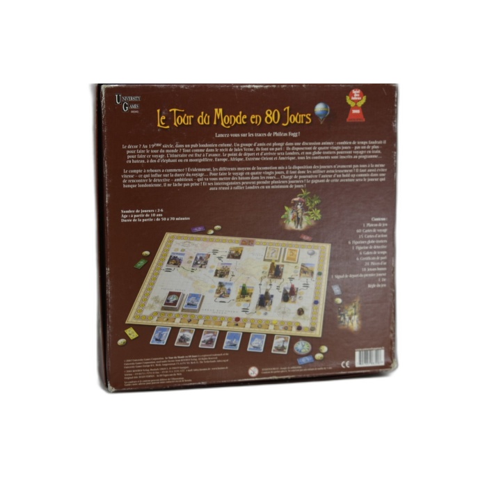 Le Tour du Monde en 80 Jours - University Games - Jeu Aventure 2-6 Jou