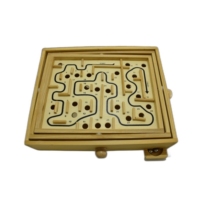 Labyrinth Bois - Philos - Jeu d'Adresse & Équilibre Bille - 1 Joueur -