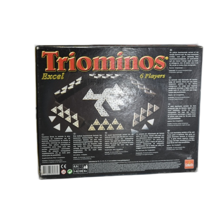Triominos Excel 6 Players - Goliath - Jeu Dominos Triangulaires 1-6 Jo