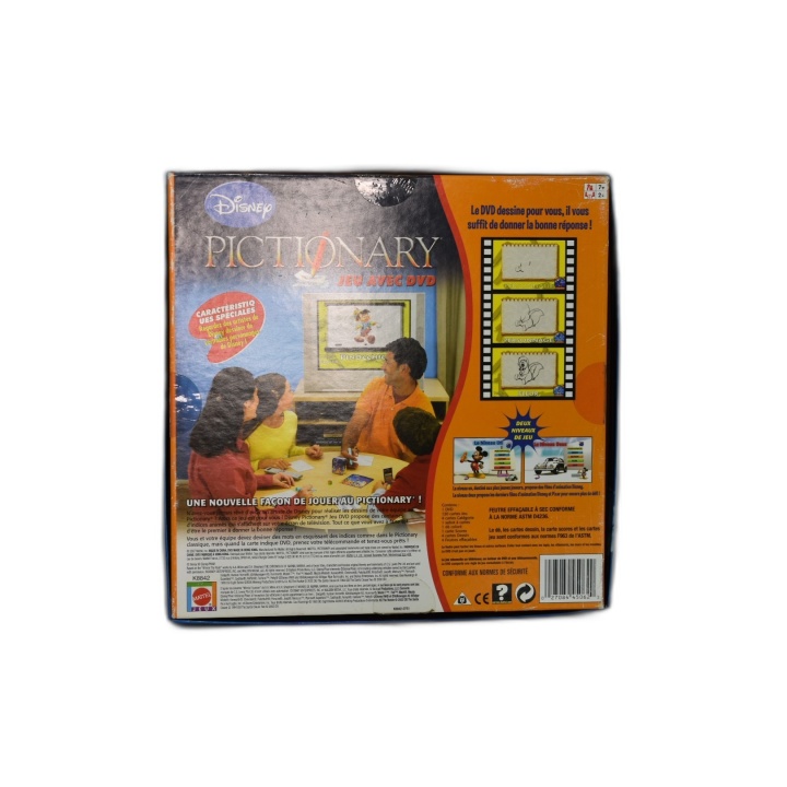 Disney Pictionary Jeu avec DVD - Mattel - Jeu Dessin Famille - 2+ Équi