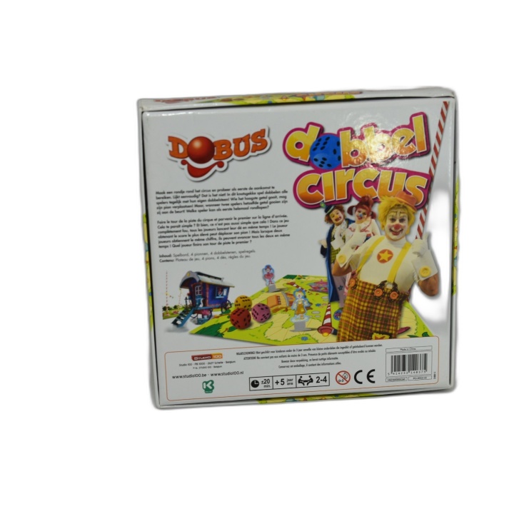Dobbel Circus Studio 100 - Jeu de Dés Enfants 2-4 Joueurs - Dès 5 ans