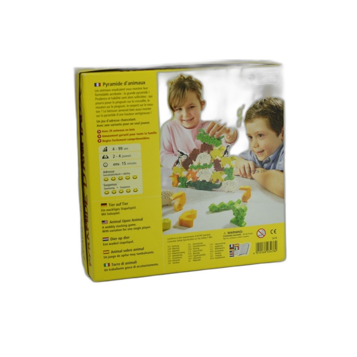 Pyramide d'Animaux HABA - Jeu d'Adresse Empilement Bois 29 Animaux - 2