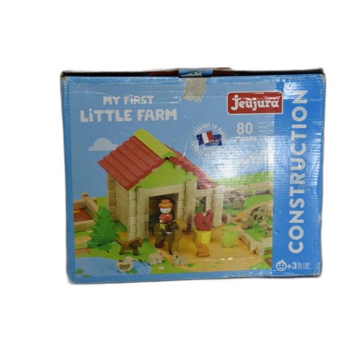 Jeujura My First Little Farm - Jeu Construction Bois 80 pièces - Dès 3