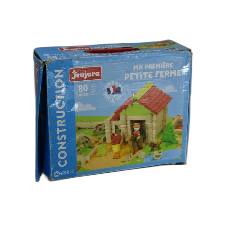 Jeujura My First Little Farm - Jeu Construction Bois 80 pièces - Dès 3