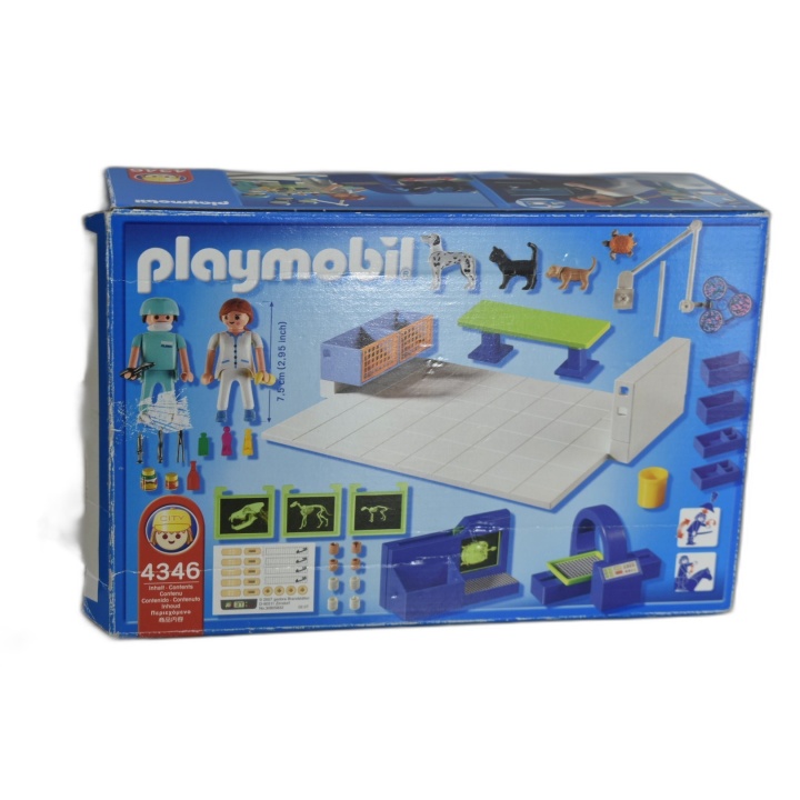 Playmobil 4346 - Salle d'Opération Vétérinaire City - Figurines Animau