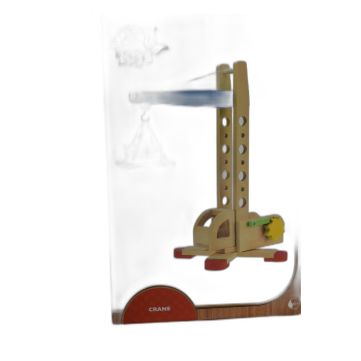 Toi-Toys Wooden Toys Crane - Grue en Bois - Jouet Construction Enfant