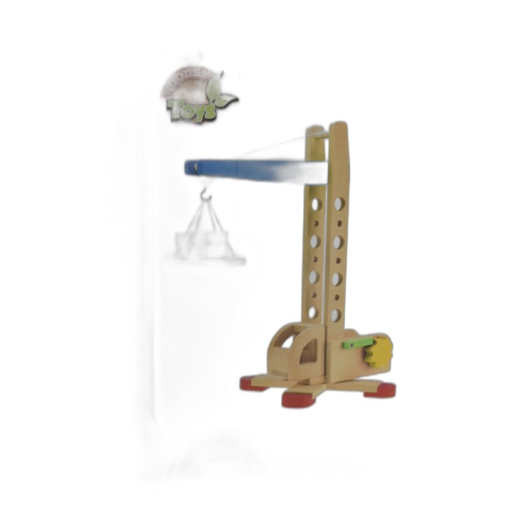 Toi-Toys Wooden Toys Crane - Grue en Bois - Jouet Construction Enfant