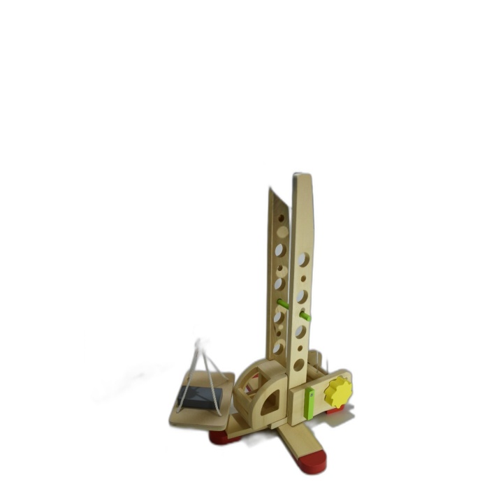Toi-Toys Wooden Toys Crane - Grue en Bois - Jouet Construction Enfant