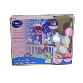 VTech Baby Lumi Mobile Compte-Moutons Rose - Projecteur Musical Bébé 0
