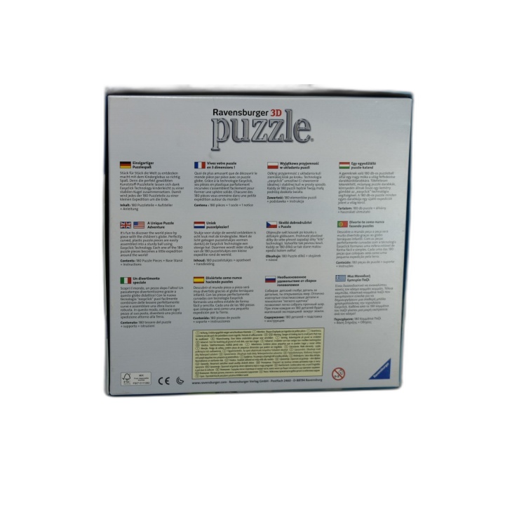 Ravensburger Puzzle 3D Globe Terrestre 180 Pièces - Enfant 6 ans+ - Oc