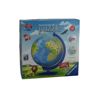 Ravensburger Puzzle 3D Globe Terrestre 180 Pièces - Enfant 6 ans+ - Oc