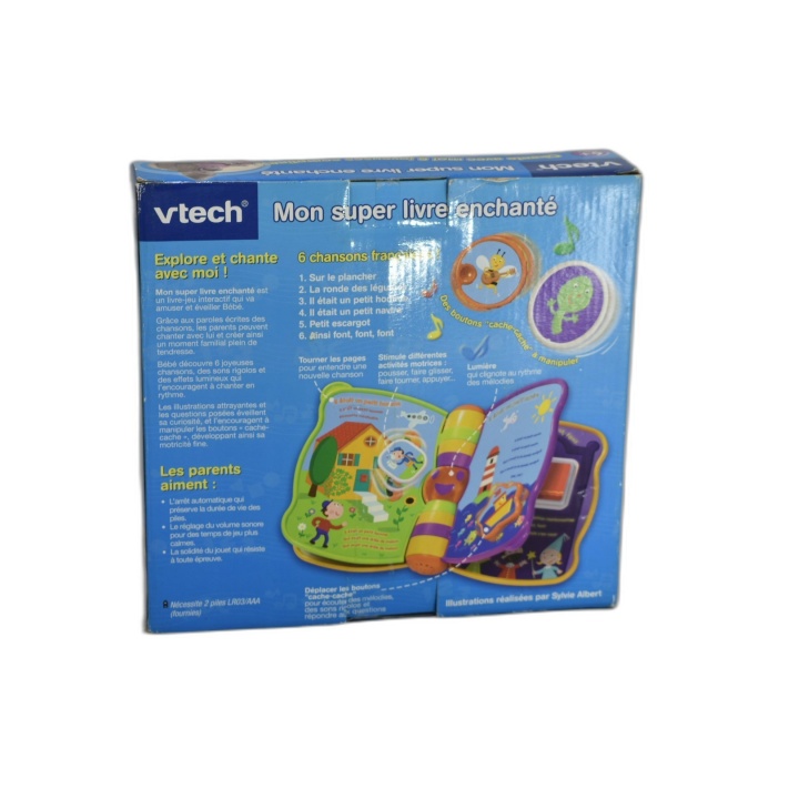 VTech Mon Super Livre Enchanté - Livre Interactif Bébé 6 Chansons - Oc