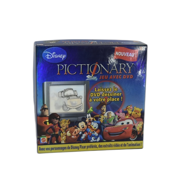 Disney Pictionary Jeu avec DVD - Mattel - Jeu Dessin Famille - 2+ Joue
