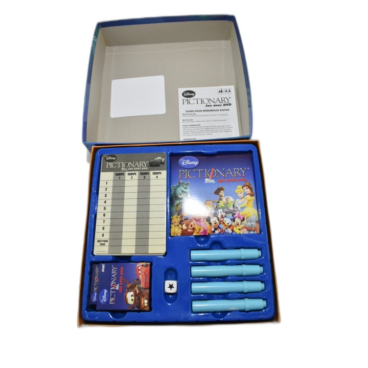 Disney Pictionary Jeu avec DVD - Mattel - Jeu Dessin Famille - 2+ Joue