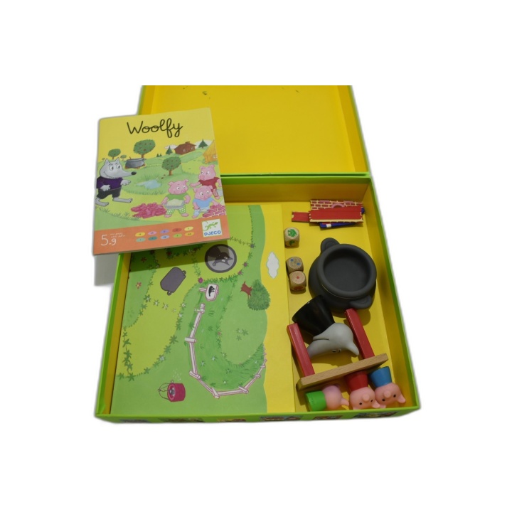 Woolfy Djeco - Jeu de Coopération 3 Petits Cochons - 2-4 Joueurs - 5 a