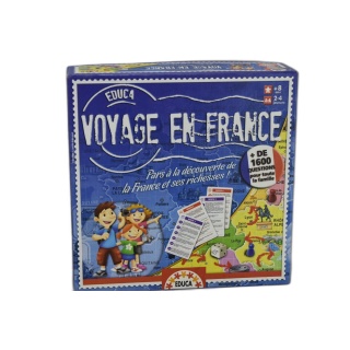 Voyage en France - Educa - Jeu Quiz Famille 2-4 Joueurs - 8 ans - +160
