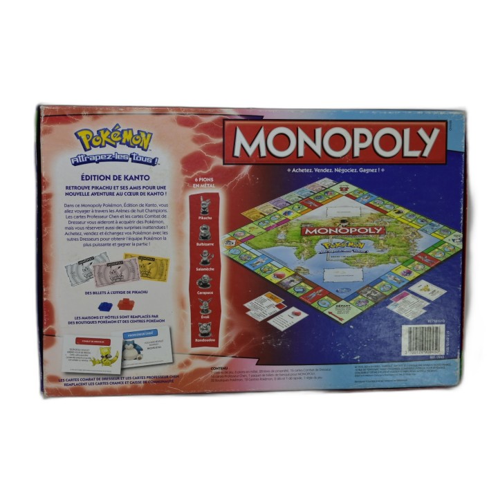 Monopoly Pokémon Édition Kanto - Hasbro - Jeu Famille 2-6 Joueurs - 8 