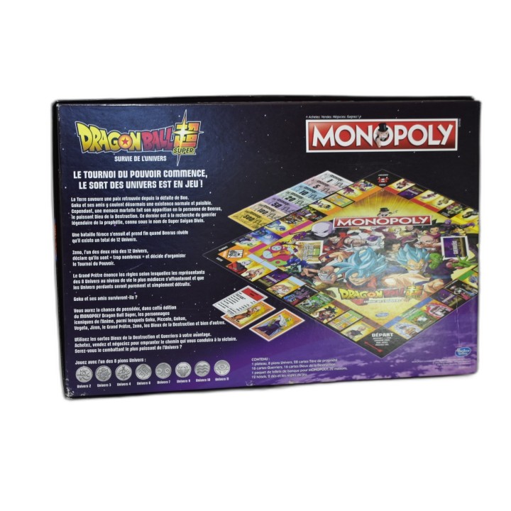 Monopoly Dragon Ball Super Survie de l'Univers - Jeu Société 2-6 Joueu