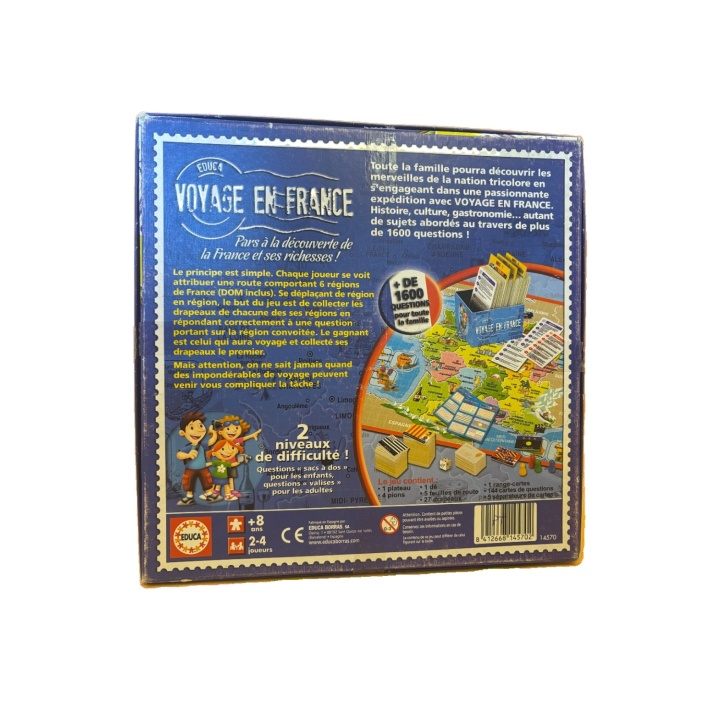 Voyage en France - Educa - Jeu educatif 8 ans 2-4 joueurs - Compl