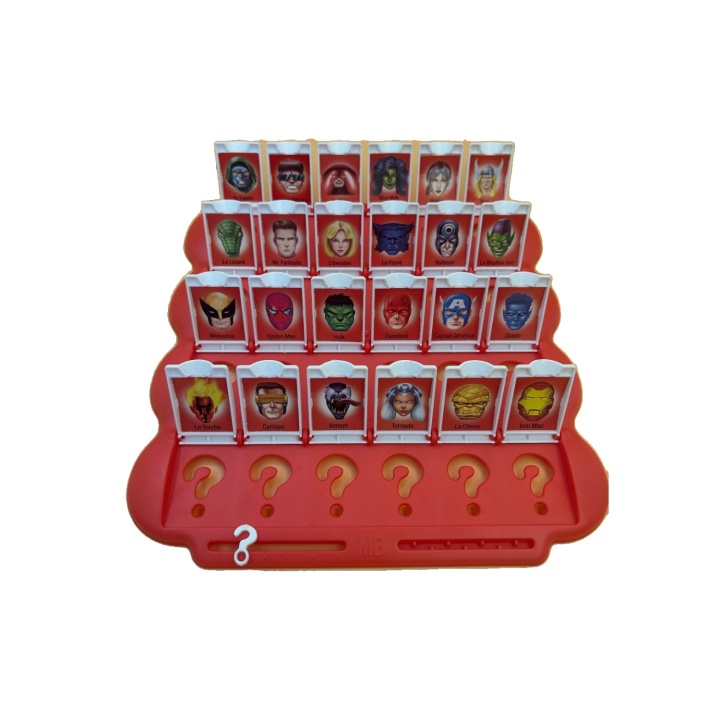 Plateau rouge cartes — Qui Est-Ce Marvel Heroes - MB Jeux - Arcad