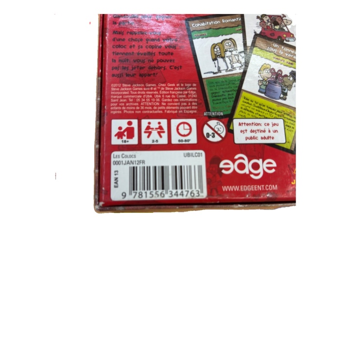 Les Colocs - Edge - Jeu de cartes famille 16 ans 2-5 joueurs -