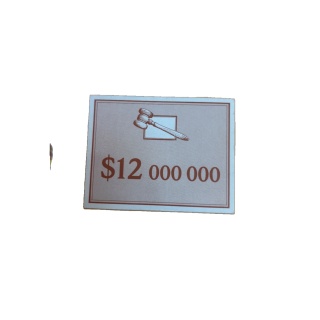 Carte prix 12M$ La Vente aux Enchères Parker - Pièce détachée