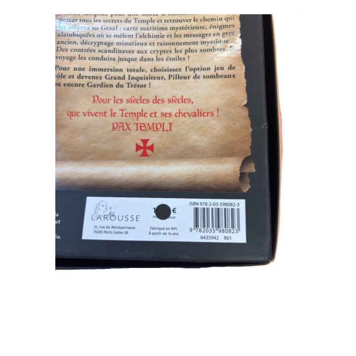 Le Secret des Templiers - Larousse - Escape Game medieval 14 ans