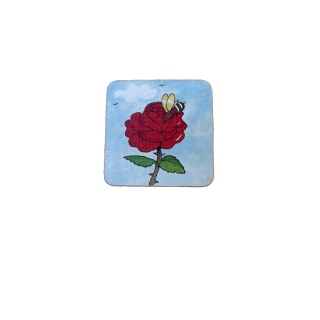 Tuile mémoire fleur rose - Le Petit Verger HABA