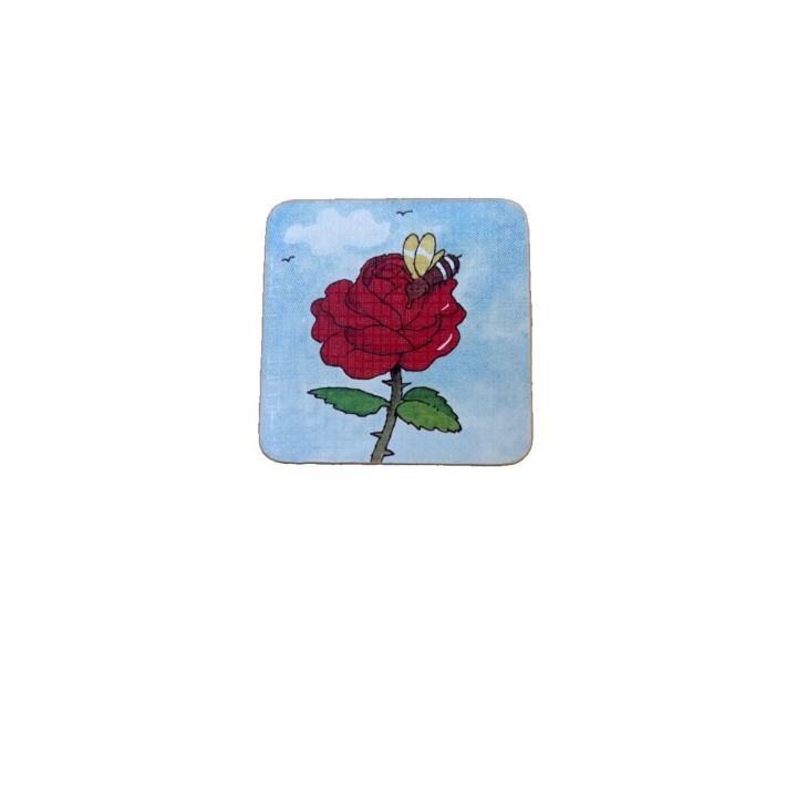 Tuile mémoire fleur rose - Le Petit Verger HABA