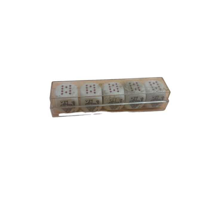 Coffret 5 Des Poker - Plastique Illustres Roi Dame - Jeu de des