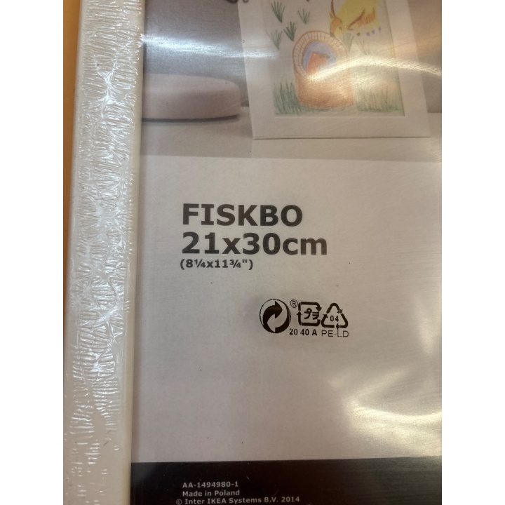 Cadre Photo FISKBO IKEA Blanc 21x30cm - Decoration Murale -