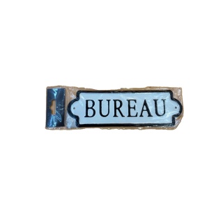 Plaque de porte Bureau - Atmosphera - Deco murale metal emaille
